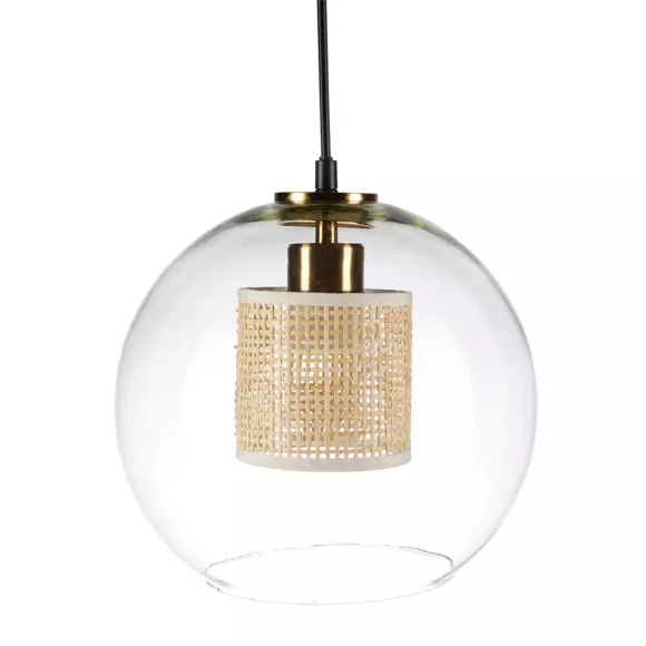 Glazen hanglamp (D25 cm) Sicilia Beige