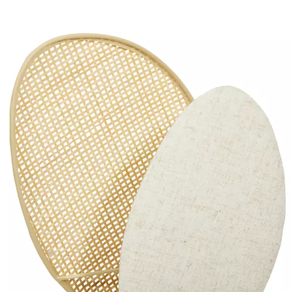 Rotan en linnen tafellamp (H40 cm) Almeria Beige