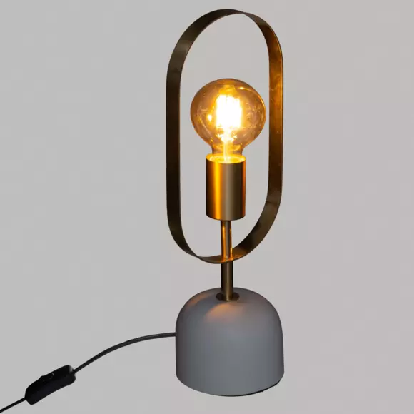 Lámpara  de mesa bambú Edi Oro 3