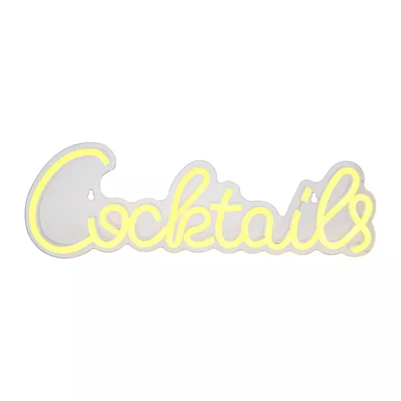Panel luminoso neón Cocktails Amarillo USB 2