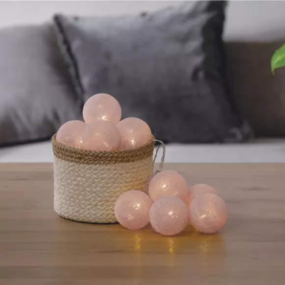 Guirnalda luminosa 10 Bolas Maribel Rosa claro  2