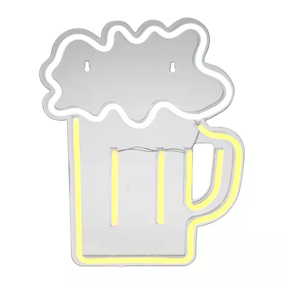 Panel luminoso neón Chope Bière Amarillo USB 2