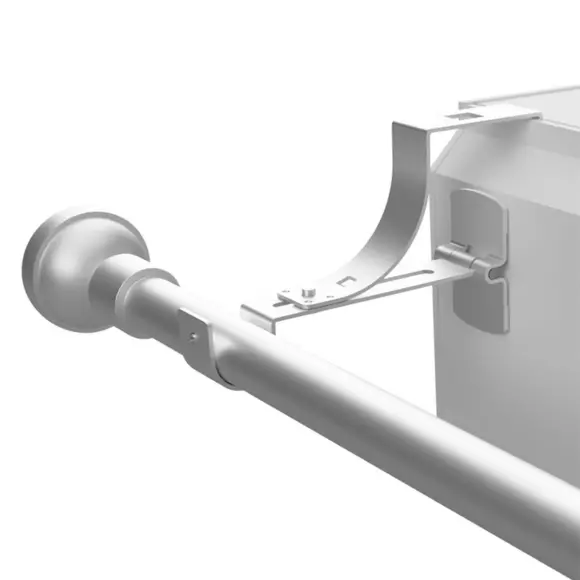 Stangenhalterung für Rollladenkasten (L135 / D20 mm) Satinweiß