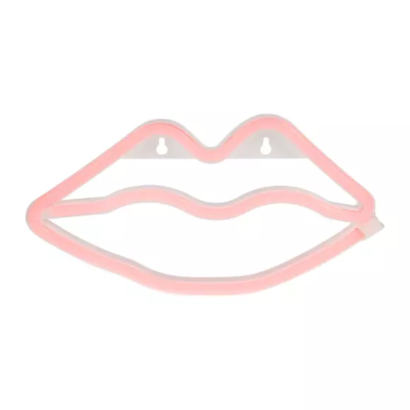 Enseigne lumineuse néon Bouche Rouge à piles 2
