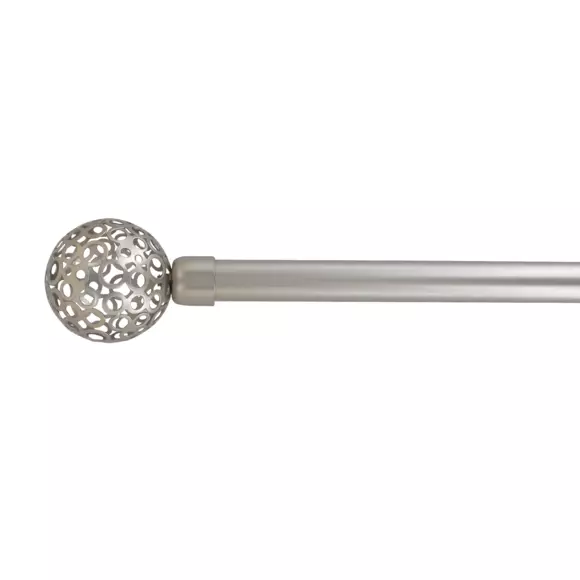 Kit de barra extensible (L120 - L210 cm / D19 mm) Bola perforada Plata 2