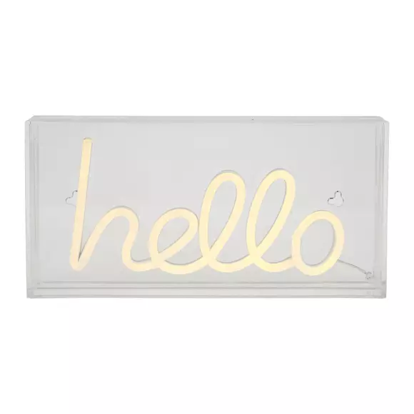 Panel luminoso neón Hello Blanco USB 2