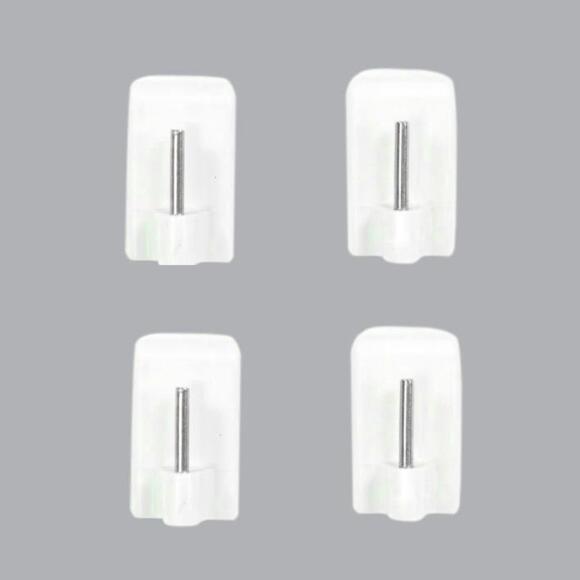 Set di 4 supporti adesivi per PVC Bianco 3