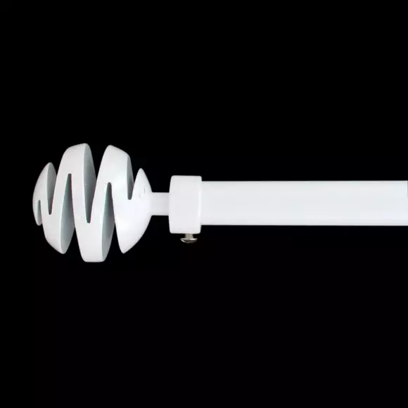 Kit de barra extensible (L210 - L380 cm / D19 mm) Villalouise blanco laqueado 2