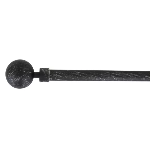 Kit de tringle extensible (L120 - L210 cm / D19 mm) Basic Noir et argent 2