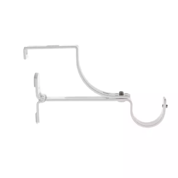 Soporte para barra para caja de persiana enrollable (L135 / D28 mm) Blanco satinado 2