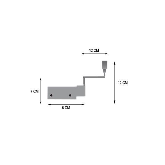 2er Set Stangenhalter Fix'vit (L180 - D20 mm) Weiß