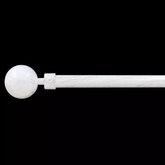 Kit de barra extensible (L120 - L210 cm / D19 mm) Basic Blanco y oro 2