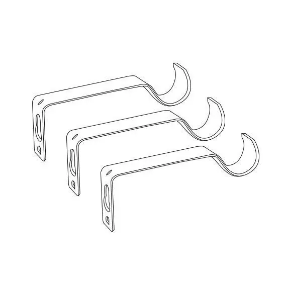Kit de barra extensible (L120 - L210 cm / D19 mm) Basic Blanco y oro 3