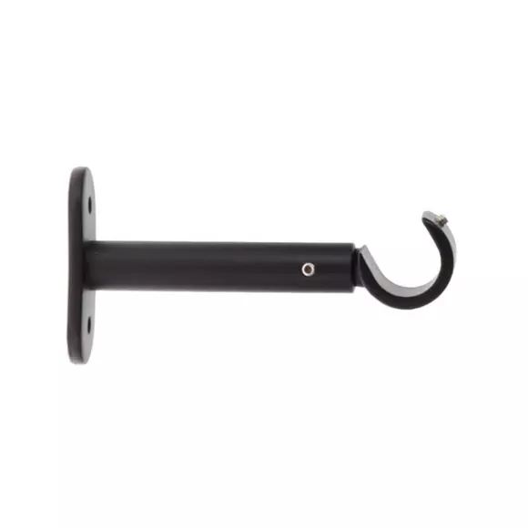 Lot de 2 supports tringles fixes (L90 / D20 mm) Jim gouttière Noir mat 2