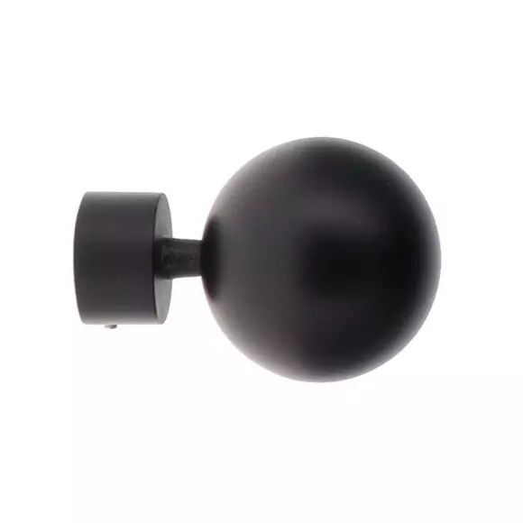 Juego de 2 conteras para barra (D28 mm) Gaia Negro mate 3