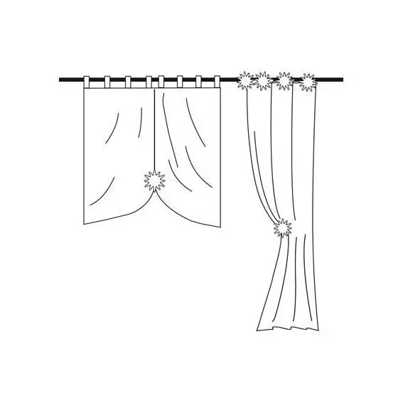 Lot de 2 pinces rideaux Lina Noires 3