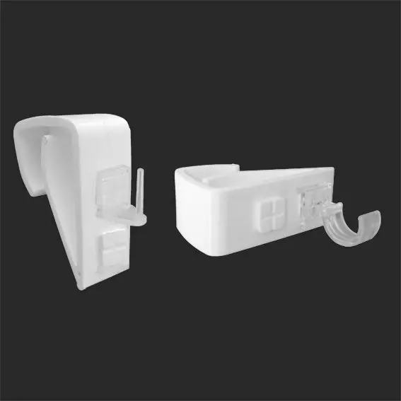 Lot de 2 supports tringle Clip Blanc 2