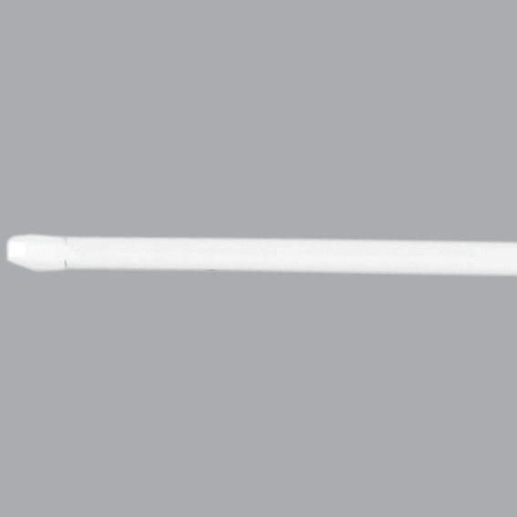 2er Set ovale Gardinenstange (60 bis 80 cm) Weiß