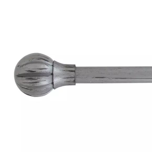 Kit de tringle extensible (L120 - L210 cm / D19 mm) Touch of Zen Gris et Noir 2