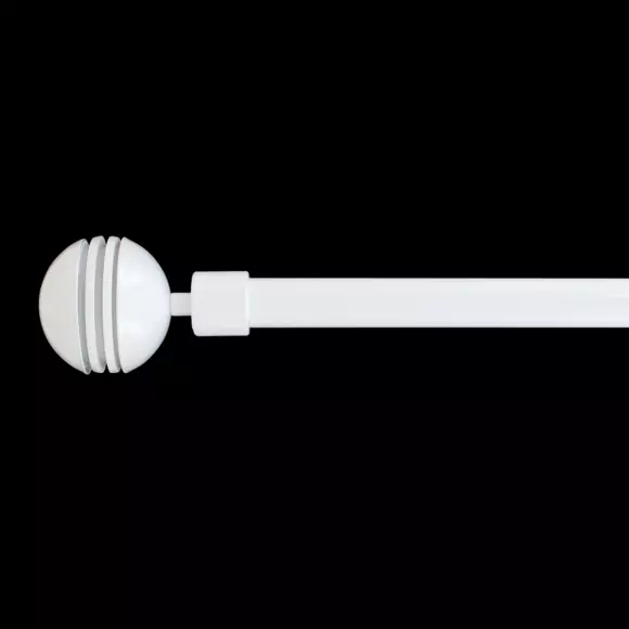 Kit de tringle extensible (L120 - L210 cm / D19 mm) Zenitude Blanc laqué 2