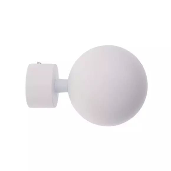 Set van 2 eindknoppen voor gordijnroede (D28 mm) Lino Gaia Wit mat
