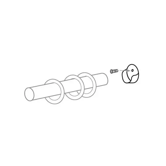 Lot de 2 naissances tringle rideau (D20 mm) Jim Argent mat 2