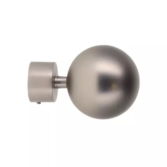 Juego de 2 conteras para barra (D28 mm) Gaia Plata mate 2