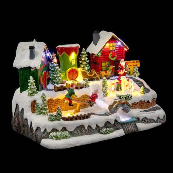 Villaggio di Natale luminoso Villaggio dei folletti
