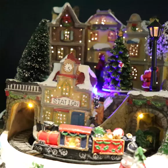 Escena de vida iluminada Lausana city 2