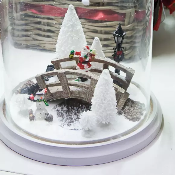 9er Set Tannen Weiß für Weihnachtsdorf 2