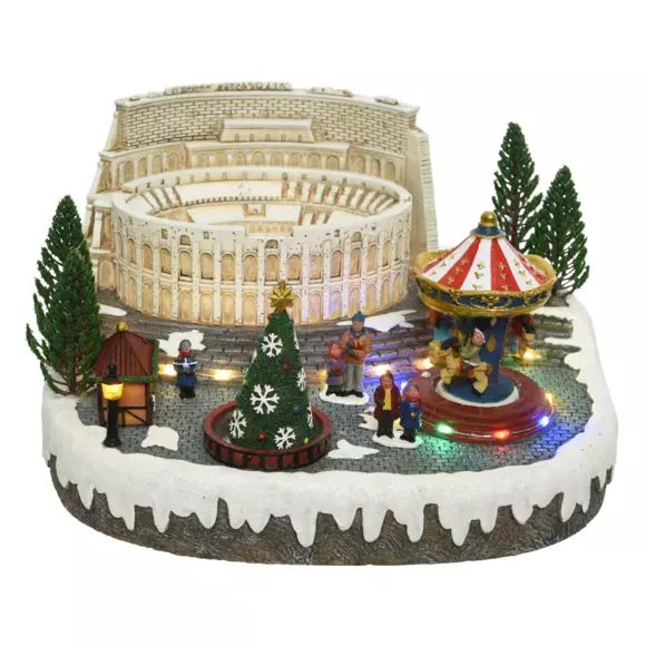 Pueblo de Navidad luminoso y musical Rome 7