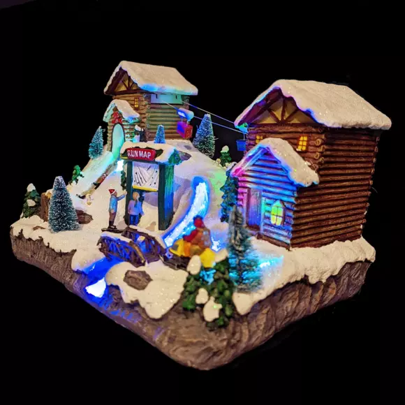 Village de Noël lumineux Station de sports d'hiver 2