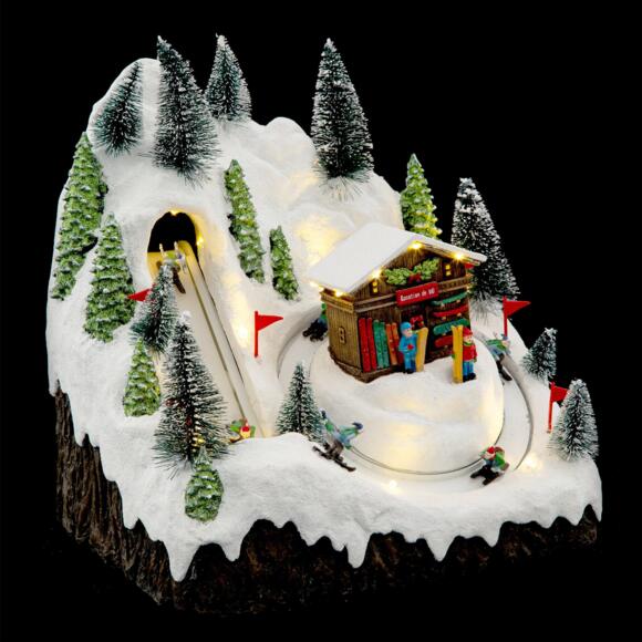 Village de Noël lumineux Pistes de ski
