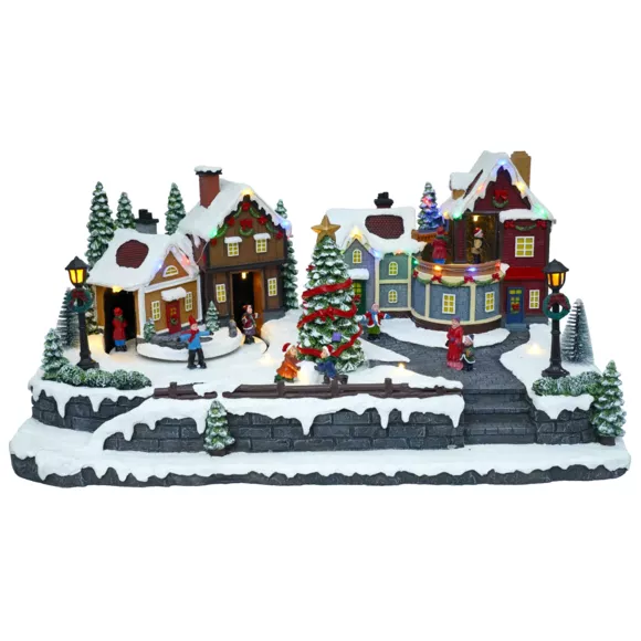 Village de Noël lumineux Rue piétonne