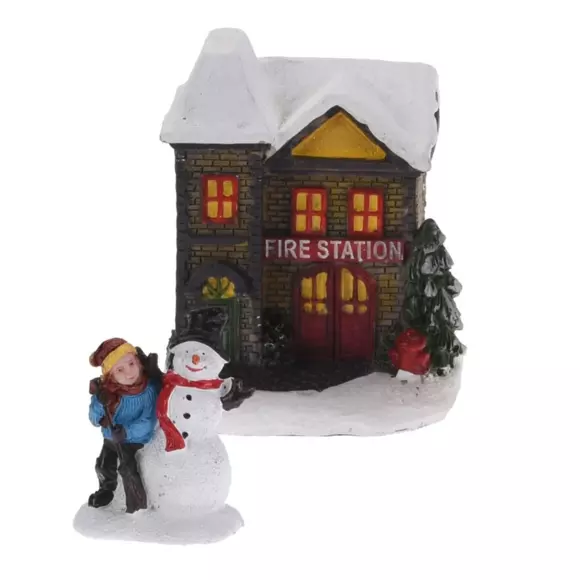 Conjunto completo pueblo iluminado a pilas Oslo 2