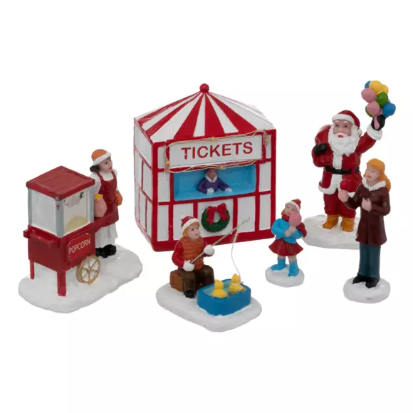 Lote de figurillas y accesorios Parque de atracciones de Papá Noel para pueblo 2