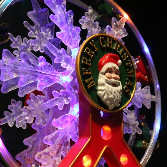 Grande ruota luminosa e musicale Merry Christmas 2