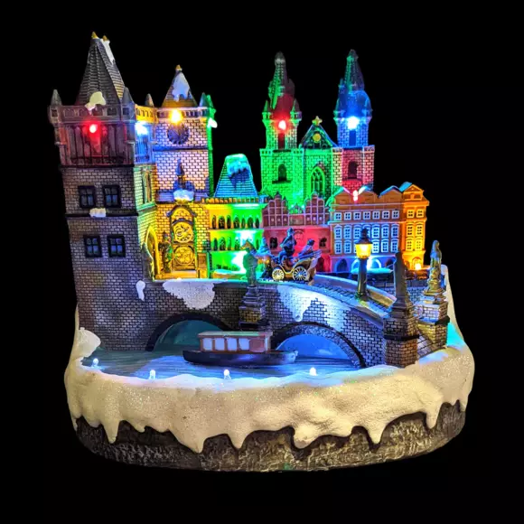 Verlicht en muzikaal kerstdorp Praag 2