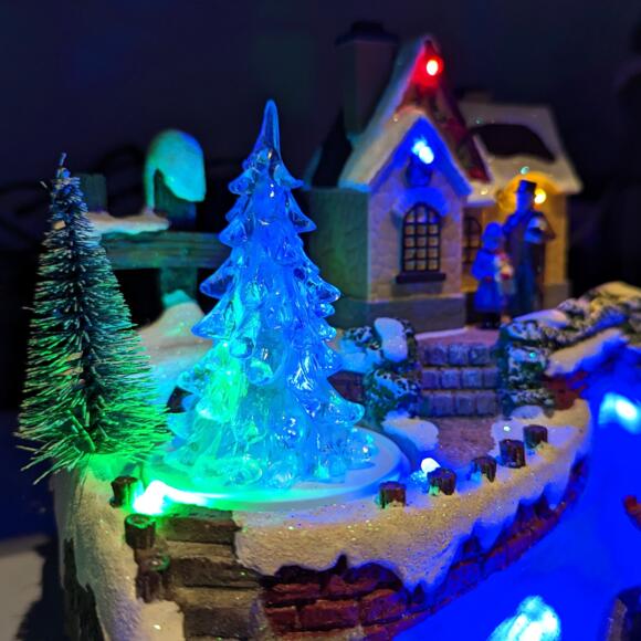 Villaggio di Natale luminoso Soirée d'hiver à pile 2