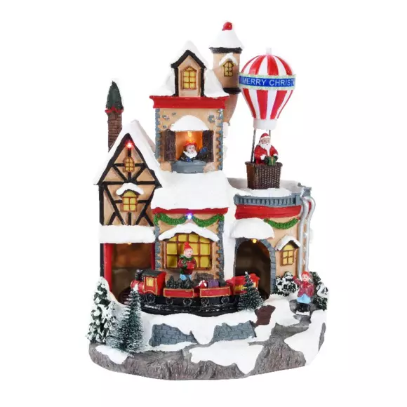 Village de Noël lumineux à piles Montgolfière 2