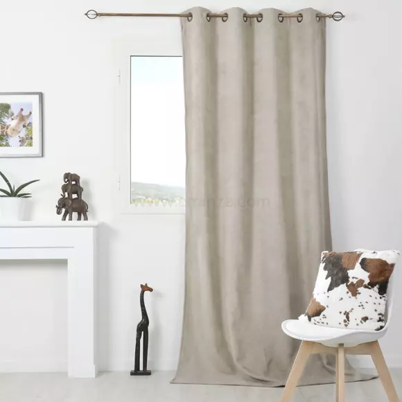 Isolerend verduisteringsgordijn (140 x H260 cm) Alaska licht Taupe 3