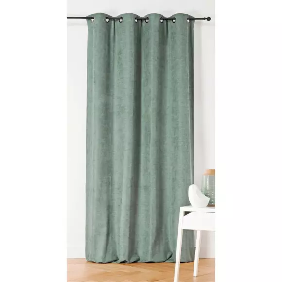 Cortina opaca aislante (140 x Alto 260 cm) Alaska Azul menta 2