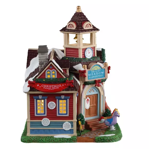 Village de Noël Lemax à piles lumineux  Ecole primaire de Bright Meadow 2