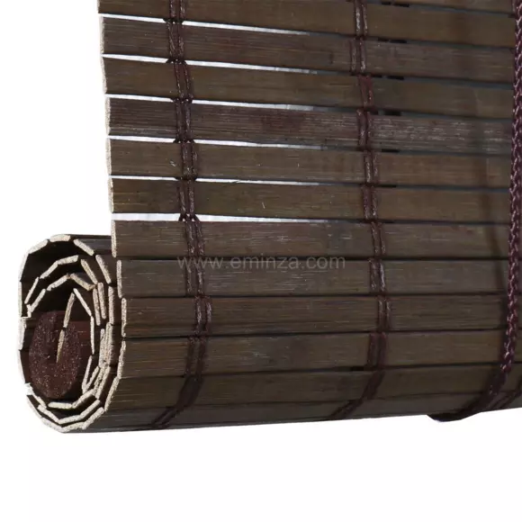 Tenda a rullo in legno (40 x H130 cm) Bambù Cioccolato 3