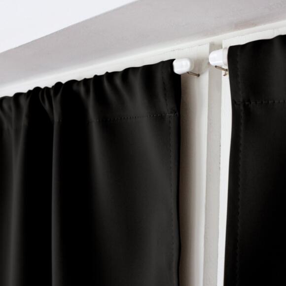 Cortina opaca con trabillas (60 x 120 cm) Night Negra