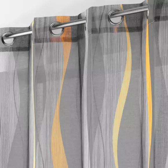 Voilage (140 x 240 cm) Ondulys Gris anthracite 2