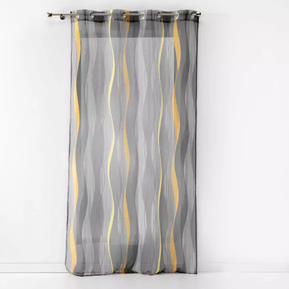 Voilage (140 x 240 cm) Ondulys Gris anthracite 3
