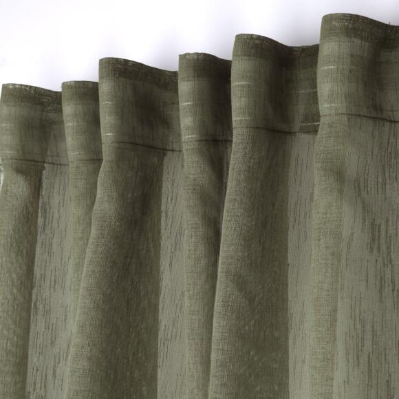 Visillo con cinta fruncidora (140 x 260 cm) Derby Verde kaki 3