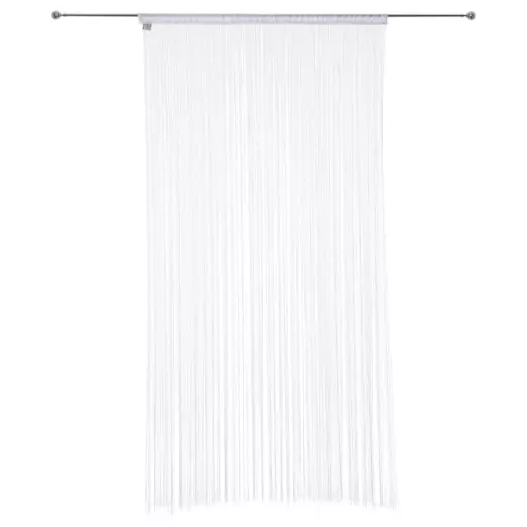 Fadenvorhang (90 x H200 cm) Einfarbig Weiß 2