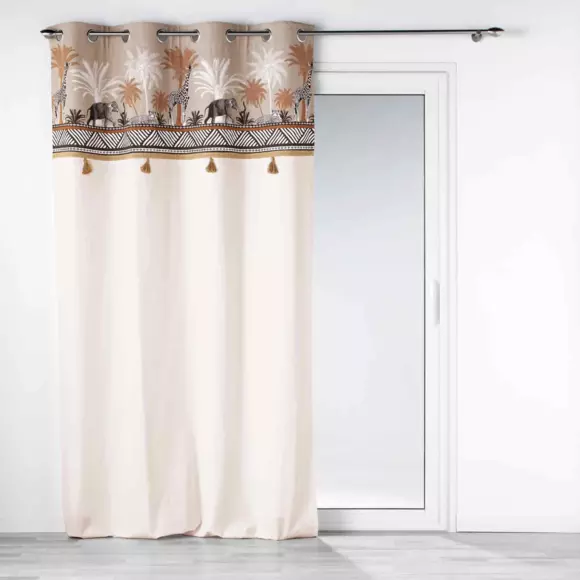 Rideau coton (140 x 240 cm) Kenya lodge Taupe 3